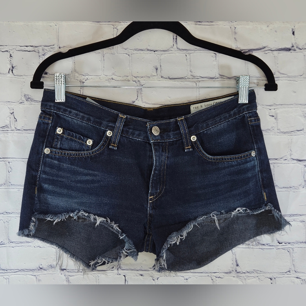 Anthropologie Rag & Bone Blue Cutoff Jean Shorts
